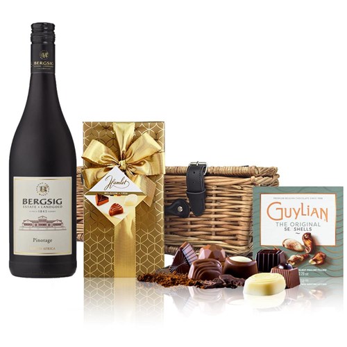 Bergsig Estate Pinotage 75cl Red Wine And Chocolates Hamper